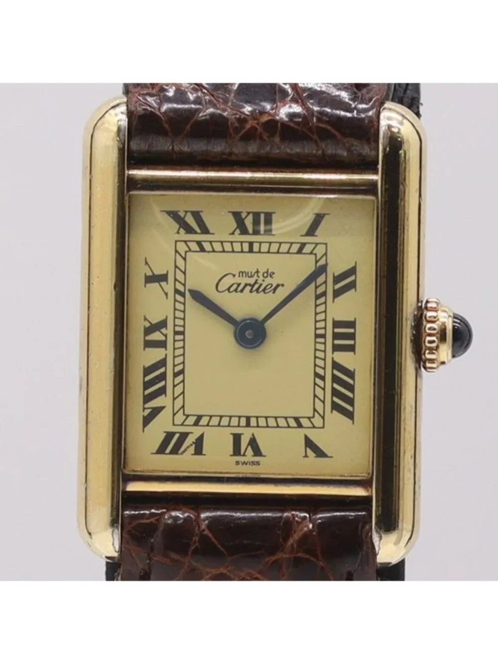 Cartier Must Tank Quartz Beige Dial Watch